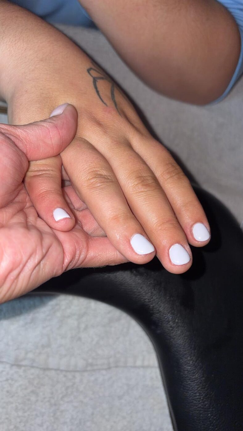 Cloud white nails
